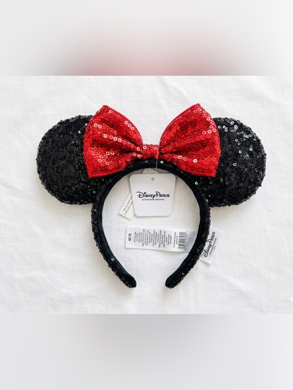 Official Disney Parks Minnie Mouse Sparkle Sequin Ear Headband NWT